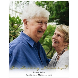 Poster, 11x14, Glossy Poster Paper with In Loving Memory design