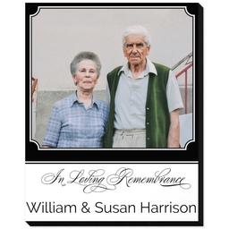 8x10 Same-Day Mounted Print with In Loving Remembrance - White design