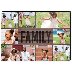 High Gloss Easel Print 5x7 with Rustic Family Collage design