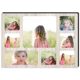 High Gloss Easel Print 5x7 with Whitewashed Wood Collage design