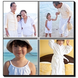 12x12 High Gloss Photo Wall Art with B&W Stripe design