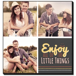 12x12 High Gloss Photo Wall Art with Enjoy Little Things design