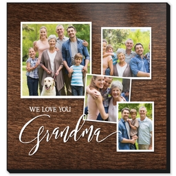 12x12 High Gloss Photo Wall Art with Grandma Love design