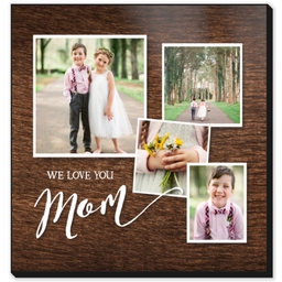 12x12 High Gloss Photo Wall Art with Mom Love design