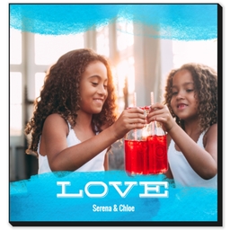 12x12 High Gloss Photo Wall Art with Watercolor Love design