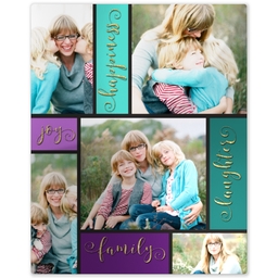 Metal Print 8x10 with Family Happiness design