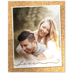 Metal Print 8x10 with Glitter Snapshot Love design