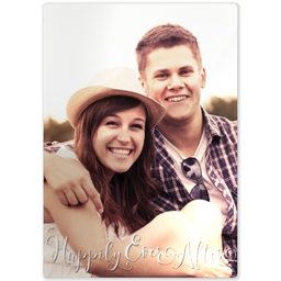 Metal Print 5x7 with Happily Ever After design