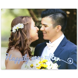 Metal Print 8x10 with Happily Ever After - Blue design