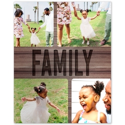 Metal Print 8x10 with Rustic Family Collage design