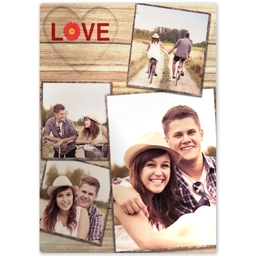 Metal Print 5x7 with Rustic Love design