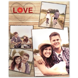 Metal Print 8x10 with Rustic Love design