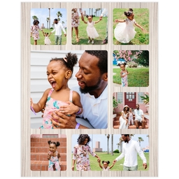 Poster, 11x14, Glossy Poster Paper with White Washed Wood Collage design