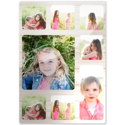 Metal Print 5x7 with Whitewashed Wood Collage design