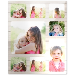 Metal Print 8x10 with Whitewashed Wood Collage design