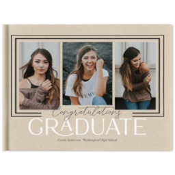 5x7 Hard Cover Photo Book, Matte with Accomplished Grad design