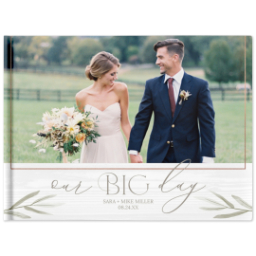 5x7 Hard Cover Photo Book, Matte with Big Day design