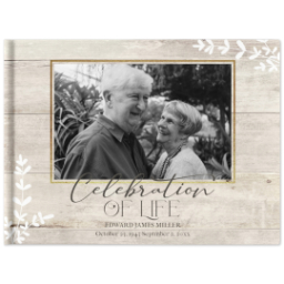 5x7 Hard Cover Photo Book, Matte with Life Celebration design