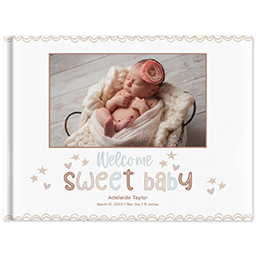5x7 Hard Cover Photo Book, Matte with Sweet Baby design