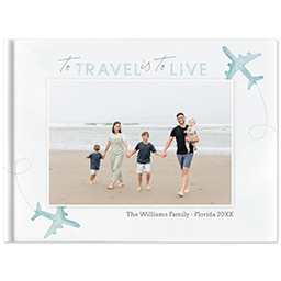 5x7 Hard Cover Photo Book, Matte with Time to Travel design
