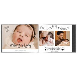Same-Day 8x10 Linen Cover Photo Book with Back At You Baby design