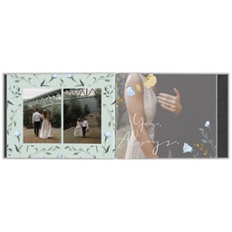 Same-Day 8x10 Linen Cover Photo Book with Fairy Garden design
