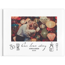 5x7 Hard Cover Photo Book, Matte with Our Love Story design