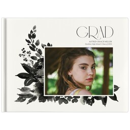 5x7 Hard Cover Photo Book, Matte with Paper Roses design