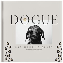 8x8 Soft Cover Photo Book with Platinum Dog design