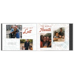 Same-Day 8x10 Linen Cover Photo Book with Ticket to Ride design