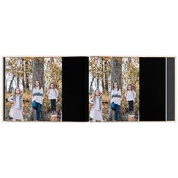 Same-Day 8x10 Linen Tan Cover Photo Book  with Classic Black design