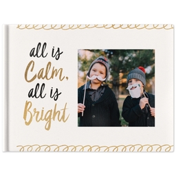 8x11 Hard Cover Photo Book with Christmas Gold design