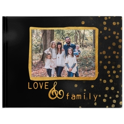 5x7 Hard Cover Photo Book, Matte with Golden Moments design
