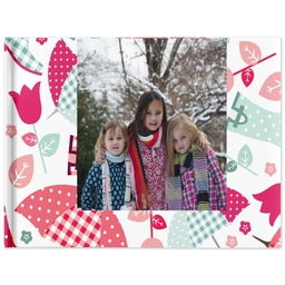 5x7 Hard Cover Photo Book, Matte with Illustrated Seasons design