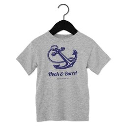 Toddler Jersey Short Sleeve Tee - Athletic Heather, Size 2T with Anchor design