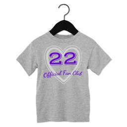 Toddler Jersey Short Sleeve Tee - Athletic Heather, Size 2T with Athelete Fan Club design