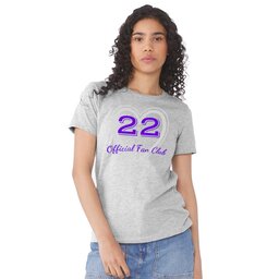 Womens Jersey Short Sleeve Tee - Athletic Heather, Size S with Athelete Fan Club design