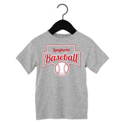 Toddler Jersey Short Sleeve Tee - Athletic Heather, Size 2T with Baseball Icon design