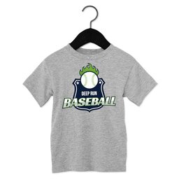 Toddler Jersey Short Sleeve Tee - Athletic Heather, Size 2T with Baseball Shield design