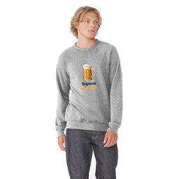 Unisex Sponge Fleece Raglan Sweatshirt - Athletic Heather, Size S with Beer Stein design