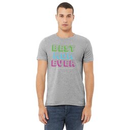 Unisex Jersey Tee - Athletic Heather, Size L with Best Mom Ever design