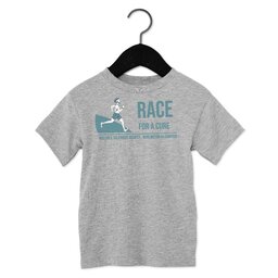 Toddler Jersey Short Sleeve Tee - Athletic Heather, Size 2T with Charity Race design