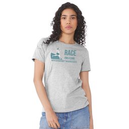 Womens Jersey Short Sleeve Tee - Athletic Heather, Size S with Charity Race design
