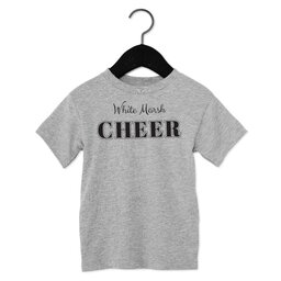 Toddler Jersey Short Sleeve Tee - Athletic Heather, Size 2T with Cheer Block design