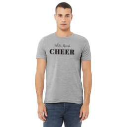 Unisex Jersey Tee - Athletic Heather, Size L with Cheer Block design