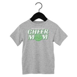 Toddler Jersey Short Sleeve Tee - Athletic Heather, Size 2T with Cheer Mom design