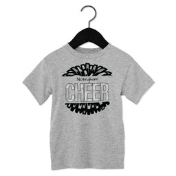 Toddler Jersey Short Sleeve Tee - Athletic Heather, Size 2T with Cheer Pom design