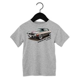 Toddler Jersey Short Sleeve Tee - Athletic Heather, Size 2T with Classic Car design