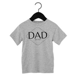 Toddler Jersey Short Sleeve Tee - Athletic Heather, Size 2T with Dad Icon design