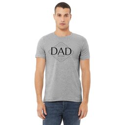 Unisex Jersey Tee - Athletic Heather, Size L with Dad Icon design